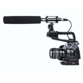 BOYA BY-PVM1000L Pro Condenser Shotgun Microphone 3 Pin XLR Output with Foam Windscreen & Shock Mount for Canon Nikon DSLRS Camcorder Video Camera