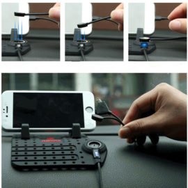 REMAX Universal Car Charging Phone Holder auto adjustable bracket - Black