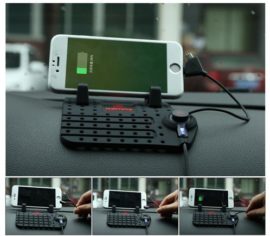 REMAX Universal Car Charging Phone Holder auto adjustable bracket - Black