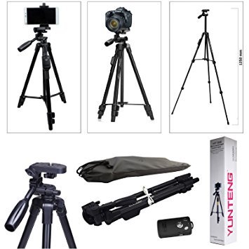 VCT-5208 Mobile phone tripod Camera tripod The bluetooth shutter for phone iso and Android