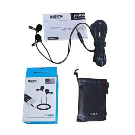 Dual Clip Microphone For Smartphone- (BOYA, BY-LM400)