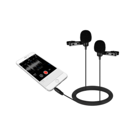 Dual Clip Microphone For Smartphone- (BOYA, BY-LM400)