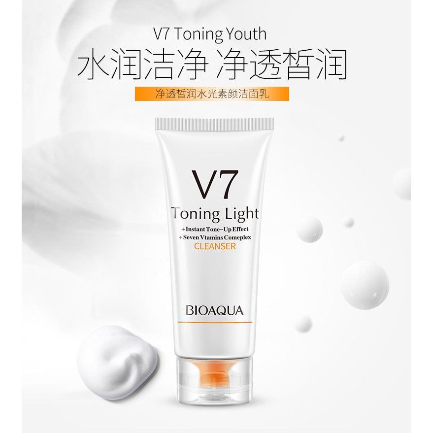 BIOAQUA V7 Toning Light cleanser - 30 ml