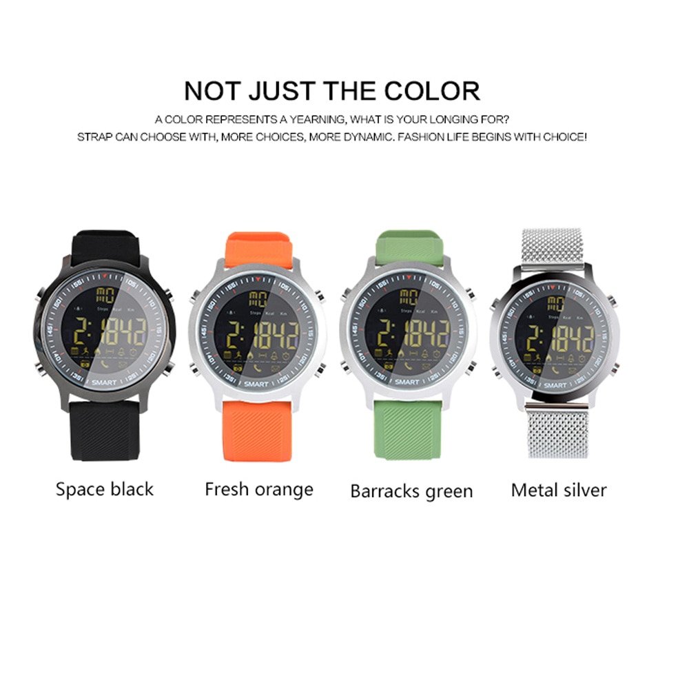 EX18 Smart Watch IP68 Waterproof Passometer Message Remind Ultra-long Standby Swimming Sport Smartwatch Men Women