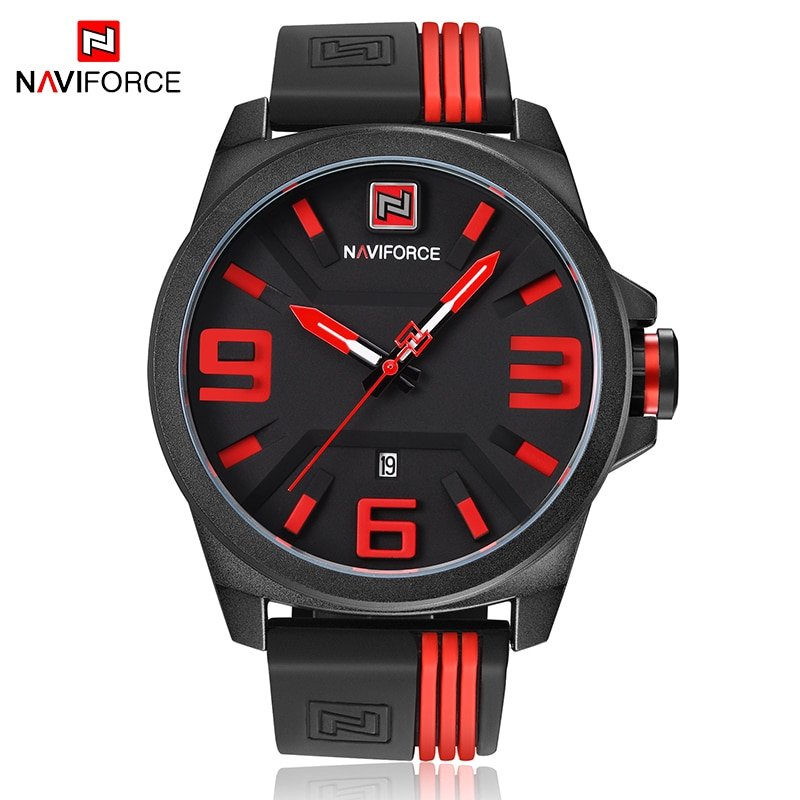 NAVIFORCE 9098 Quartz Men Sport Waterproof Silicone Wrist watch