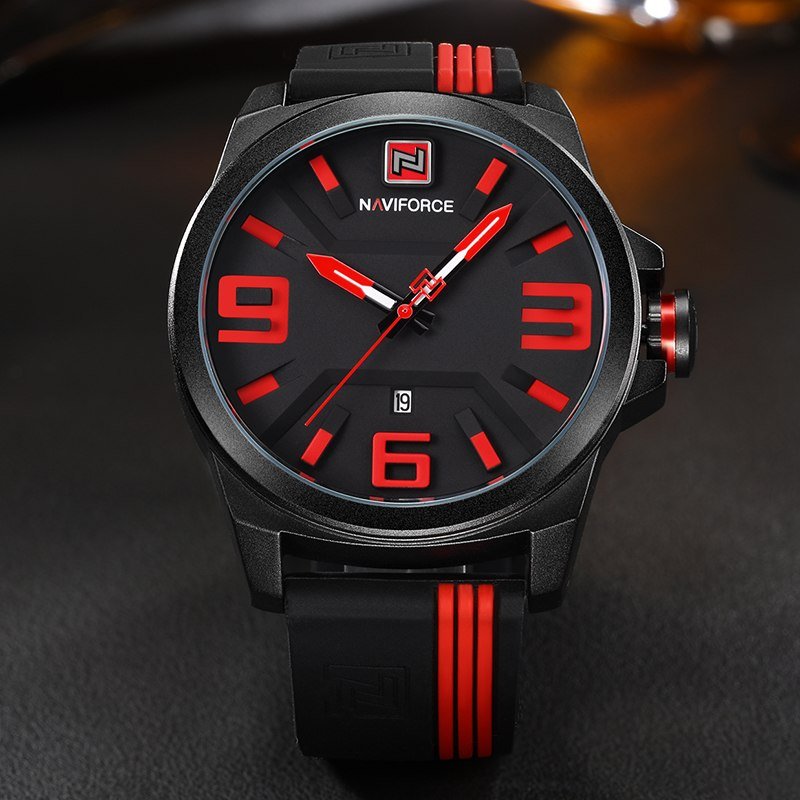NAVIFORCE 9098 Quartz Men Sport Waterproof Silicone Wrist watch