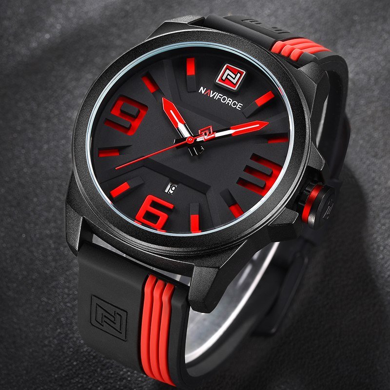 NAVIFORCE 9098 Quartz Men Sport Waterproof Silicone Wrist watch