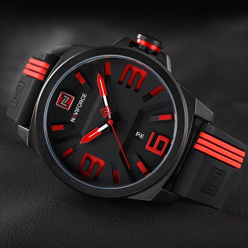 NAVIFORCE 9098 Quartz Men Sport Waterproof Silicone Wrist watch