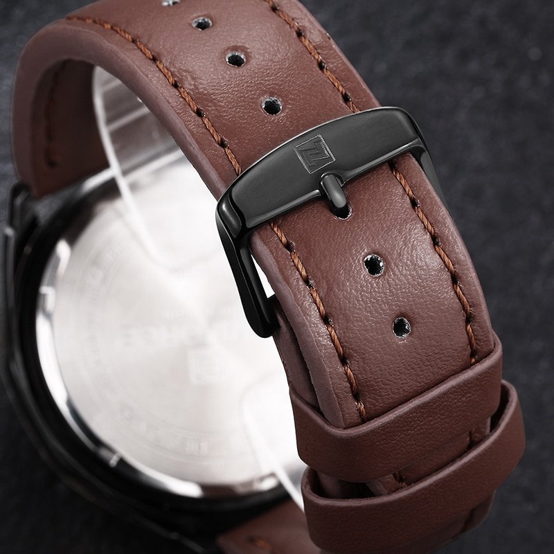 Naviforce NF9056 Men Leather Band Quartz