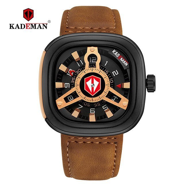 KADEMAN 365B-6 Square Kademan Unique Mens Watch - 365b-6-t
