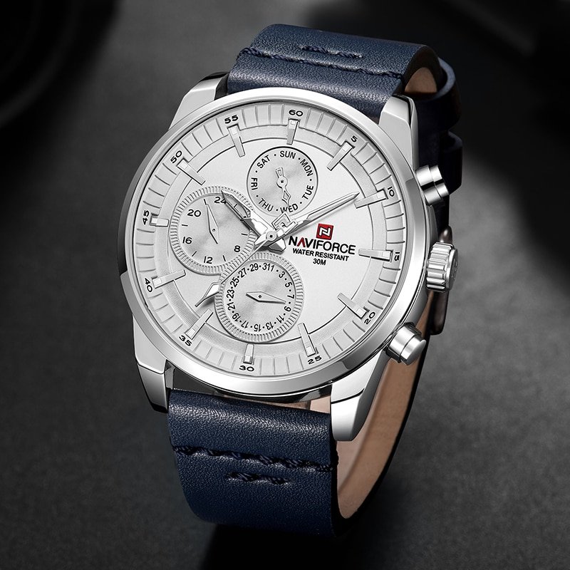 NAVIFORCE NF9148  Leather Analog Wrist Watch