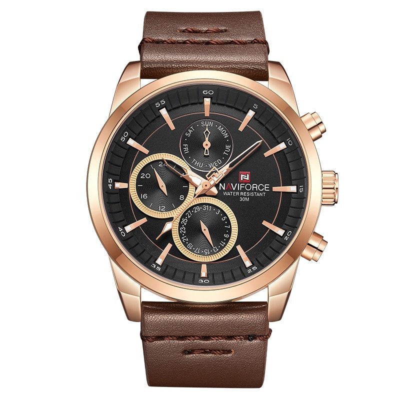 NAVIFORCE NF9148  Leather Analog Wrist Watch