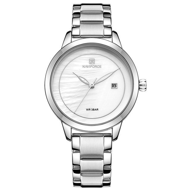 NAVIFORCE 5008 Women Watch - Silver White
