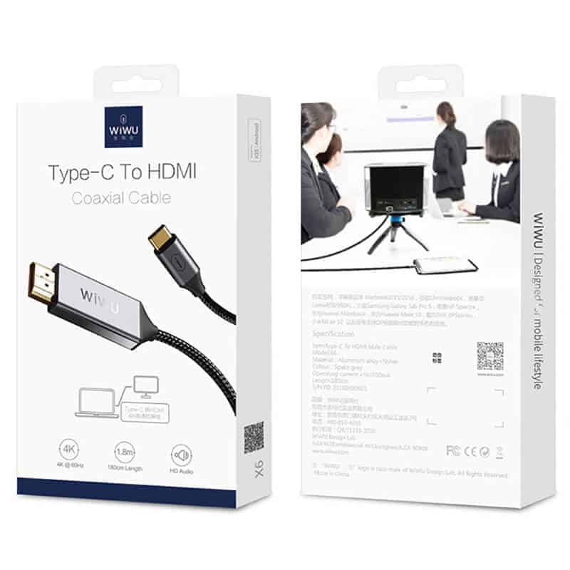 WIWU Type-C To HDMI Cable 1.8M 3