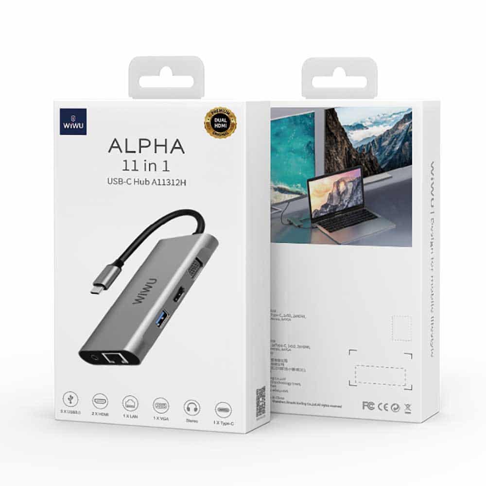 WiWU Alpha 11 in 1 Type C Multi Adapter Hub