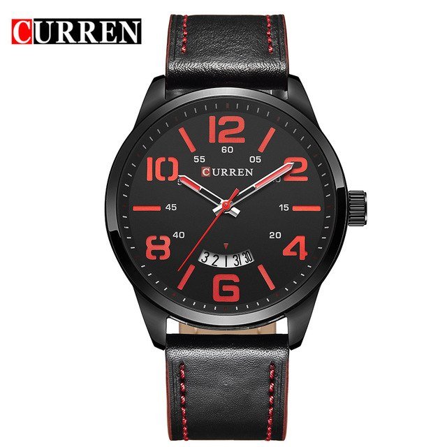 Naviforce NF-9146 Men's Dual Movement Digital and Quartz Watch Leather Strap
