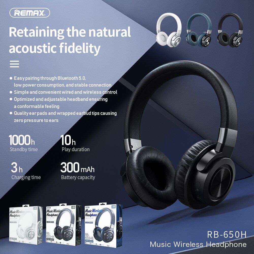 Remax RB-650HB Bluetooth Headphone 3