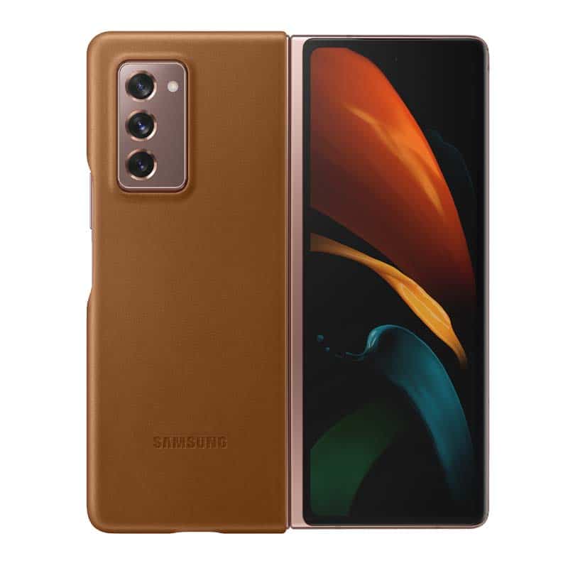 Samsung Galaxy Z Fold2 5G Leather Cover - Brown
