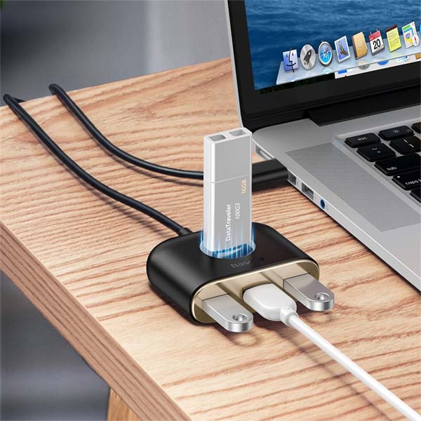 Baseus Square Round 4 in 1 USB Hub Adapter 3