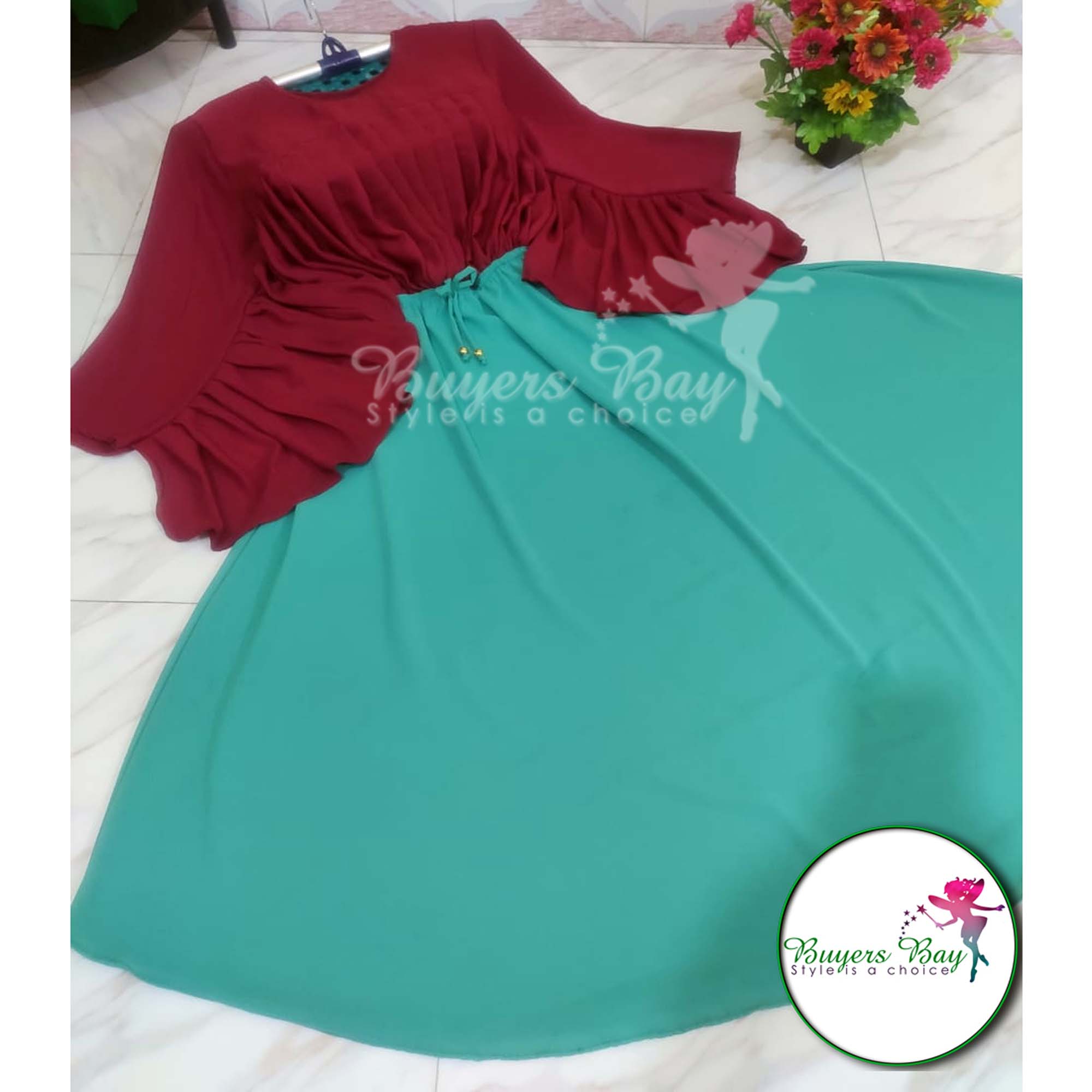 Stylish & Trendy Attached Ruffle Gown