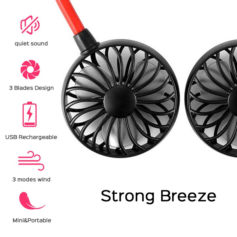 Rechargeable Neckband Fan 3