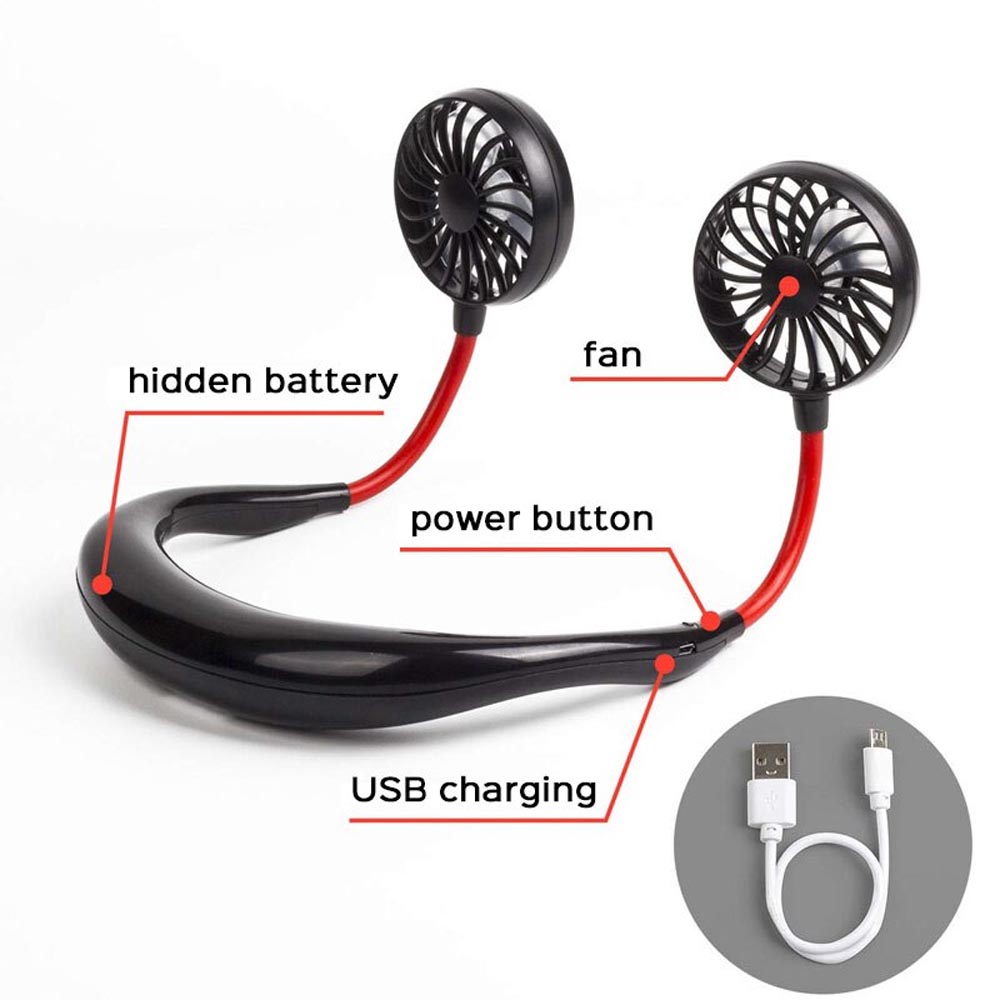 Rechargeable Neckband Fan 4