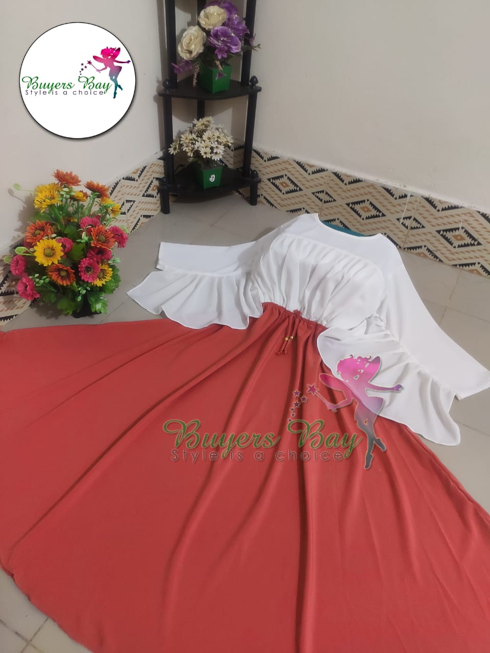 Stylish & Trendy Attached Ruffle Gown