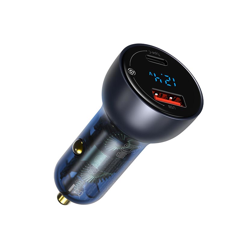 Baseus Particular Digital Display QC+PPS Dual Quick Charger Car Charger 65W 2
