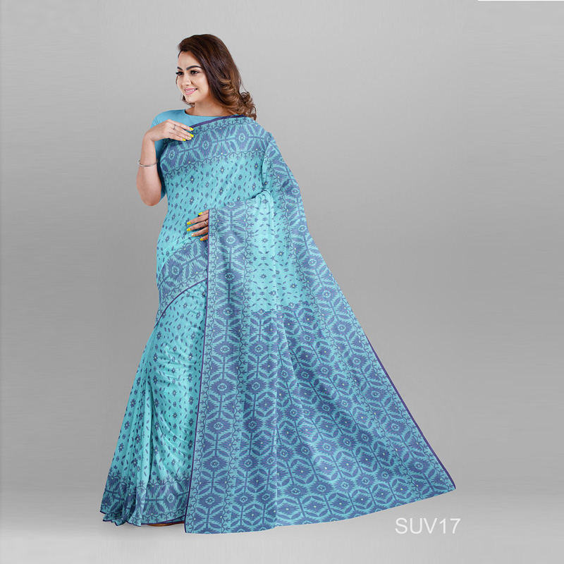 ম্যাচিং জামদানি শাড়ি