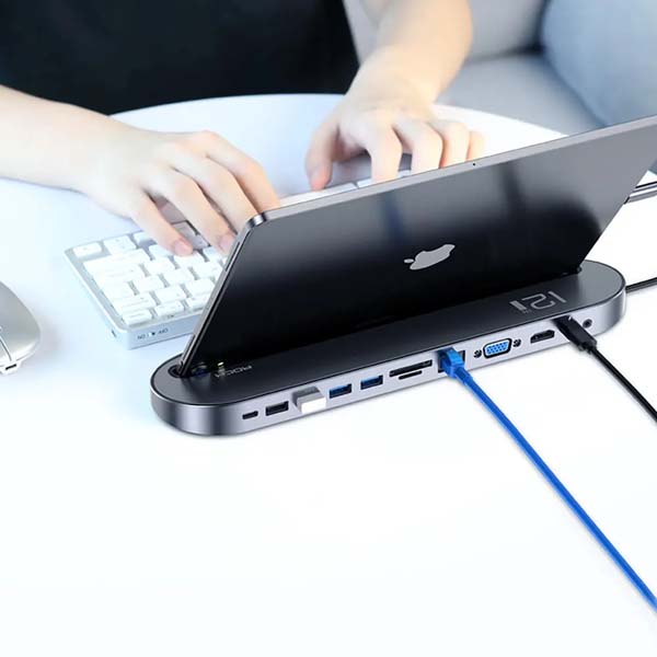 Rock 12 IN 1 Type-C Multifunctional Docking Station 100w