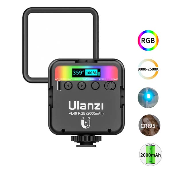 Ulanzi VL49 Rechargable Mini RGB Light 2