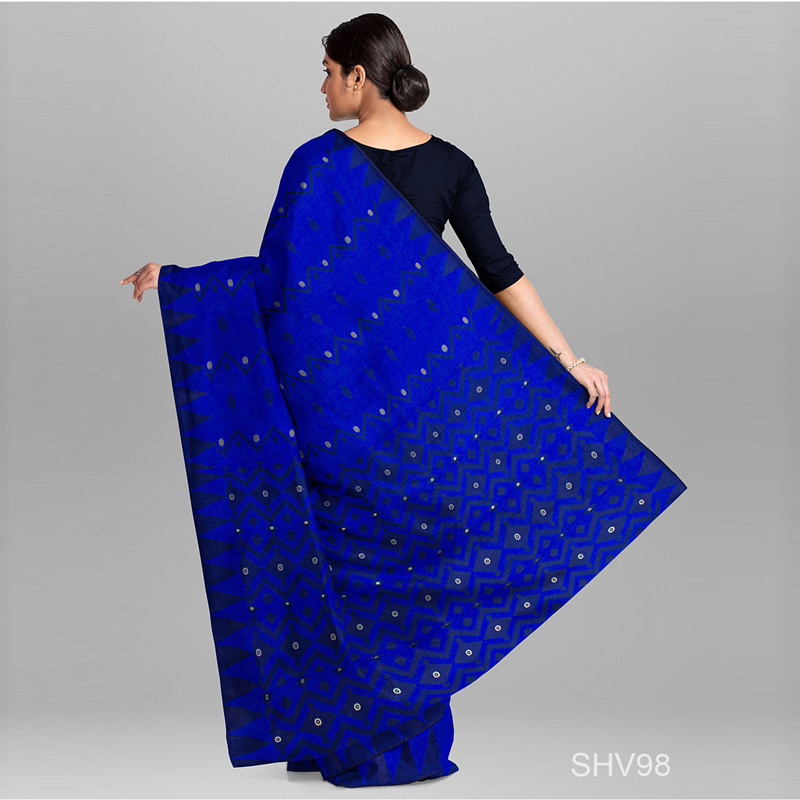 ম্যাচিং জামদানি শাড়ি