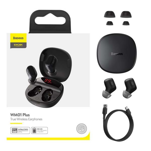 Baseus WM01 Plus Wireless Headphones TWS Bluetooth 5 4