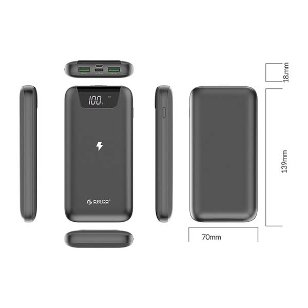 ORICO WR10 10000mAh Wireless Charging Smart Power Bank 5