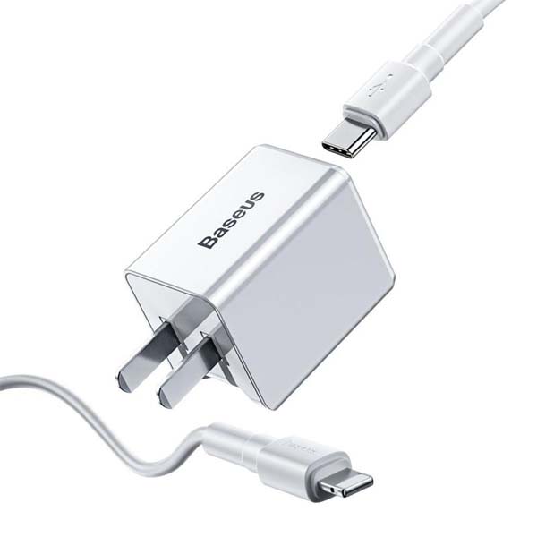 Baseus 18W Type-C PD3.0 Quick Charger with Lightning Cable TC-075PPS 1