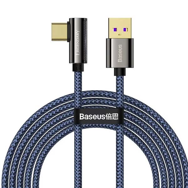 Baseus CACS000403 Legend Series Elbow Fast Charging Data Cable USB to Type-C 66W 1m Blue 1