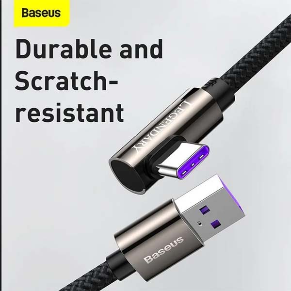 Baseus CACS000403 Legend Series Elbow Fast Charging Data Cable USB to Type-C 66W 1m Blue 2