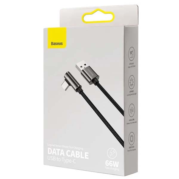 Baseus CACS000403 Legend Series Elbow Fast Charging Data Cable USB to Type-C 66W 1m Blue