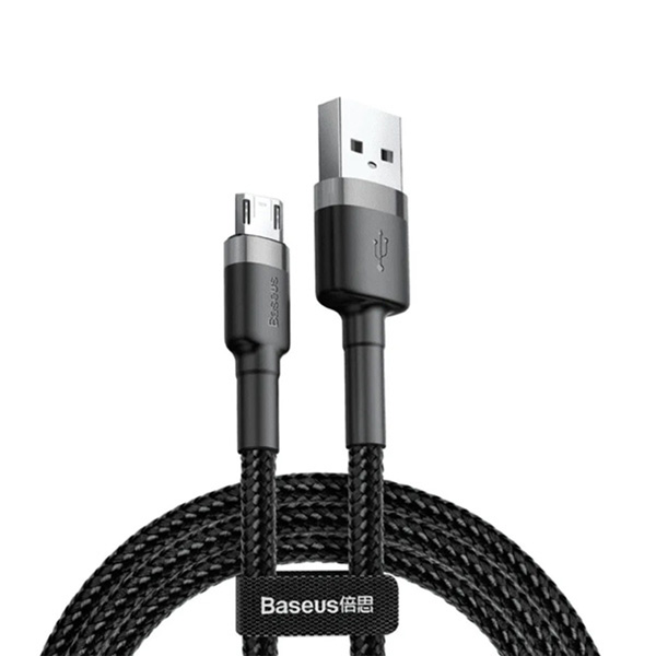 Baseus Cafule Cable USB for Micro 2.4A 1M CAMKLF-BG1 – Gray &amp; Black
