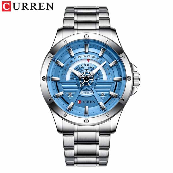 CURREN 8381 Men Watch - Silver - Blue