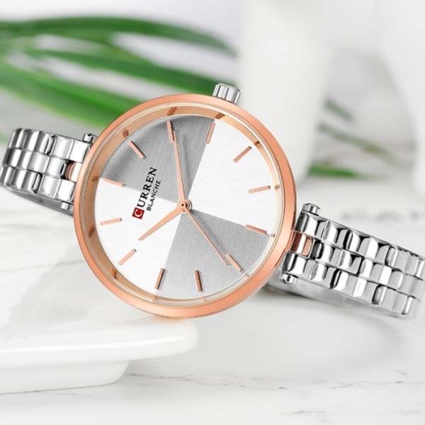 CURREN 9043 Luxury Stainless Steel Strap Women Watch 3
