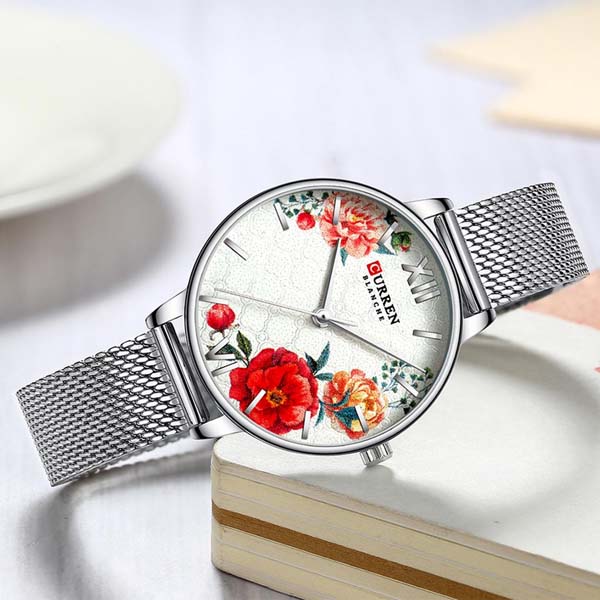 CURREN 9060 Ladies Flower Watches