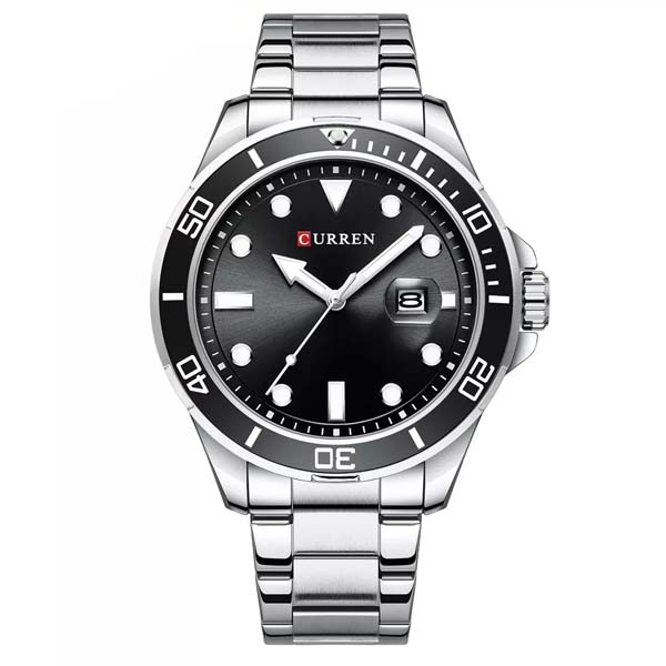 Curren 8388 Man Quartz - Silver - Black