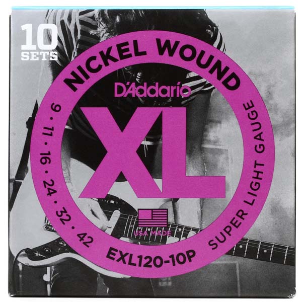 Daddario EXL 120 10 Set Combo Electric Strings 1