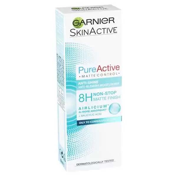 GARNIER PURE ACTIVE MATTE CONTROL ANTI BLEMISH FACE MOISTURISER 50ML 1