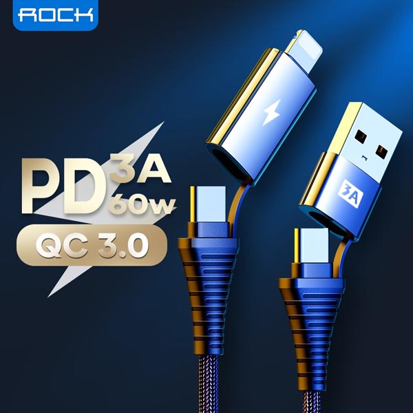Rock R12 Multi-function PD Fast Charge & Sync Cable (4 IN 1) 2