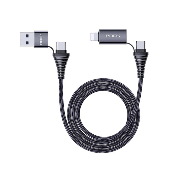 Rock R12 Multi-function PD Fast Charge & Sync Cable (4 IN 1)