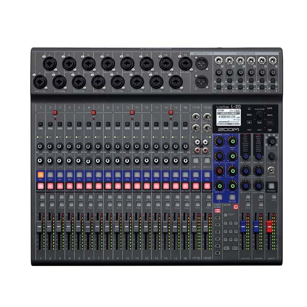 Zoom LiveTrak L-20 20-channel Digital Mixer Recorder 1