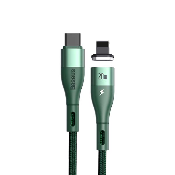 Baseus CATLXC-A06 Zinc Magnetic Safe Fast Charging Lightning Data Cable Type-C to IP PD 20W 2m 1
