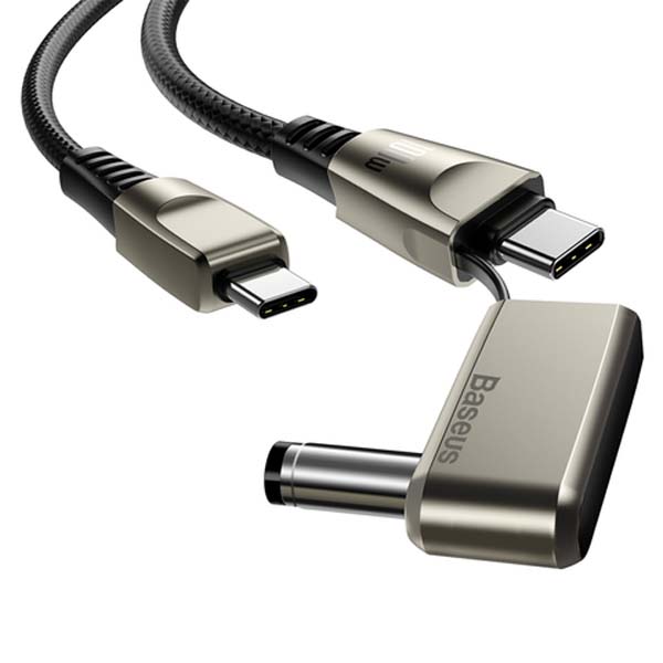 Baseus Flash Series One-for-Two Type-C to C + DC 100W Data Cable 2M 2
